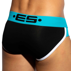 Slip Double Side Coton Noir - Turquoise ES Collection