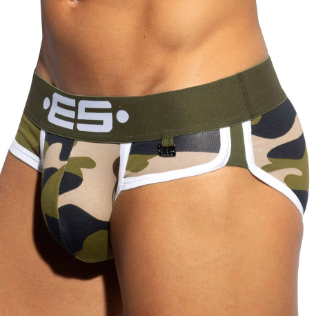 ES Collection Double Side Cotton Briefs - Camouflage - Khaki