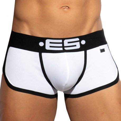 ES Collection Double Side Cotton Trunks - White - Black