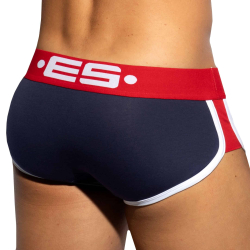 Shorty Double Side Coton Marine - Rouge ES Collection