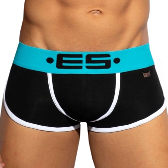 Shorty Double Side Coton Noir - Turquoise ES Collection