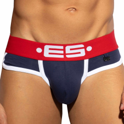 Slip Empty Bottom Double Side Coton Marine - Rouge ES Collection