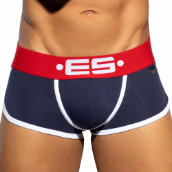 Shorty Empty Bottom Double Side Coton Marine - Rouge ES Collection