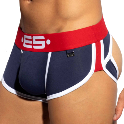 Shorty Empty Bottom Double Side Coton Marine - Rouge ES Collection