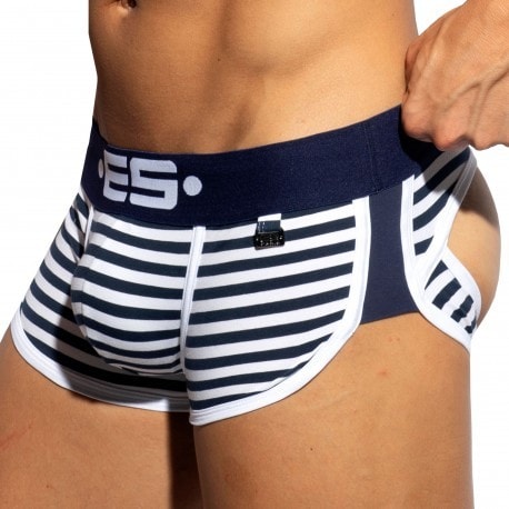 ES Collection Double Side Bottomless Cotton Trunks - Sailor