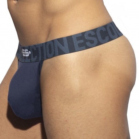ES Collection Basic Cotton Thong - Navy