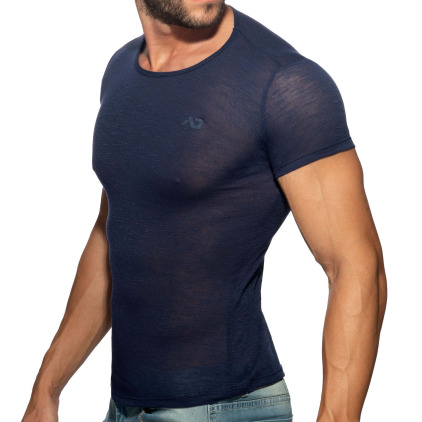 T-Shirt Flame Bleu Marine Addicted