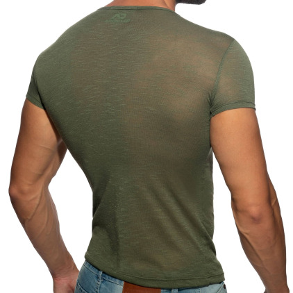 T-Shirt Flame Vert Kaki Addicted