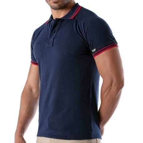 TOF Paris Patriot Cotton Polo Shirt - Navy
