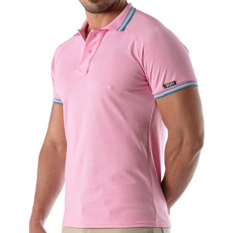 TOF Paris Patriot Cotton Polo Shirt - Pink