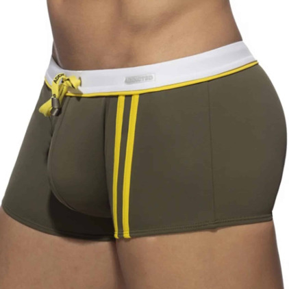 Boxer de Bain Sport Detail Binding Kaki Addicted