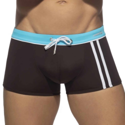 Boxer de Bain Sport Detail Binding Marron Addicted