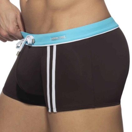 Boxer de Bain Sport Detail Binding Marron Addicted