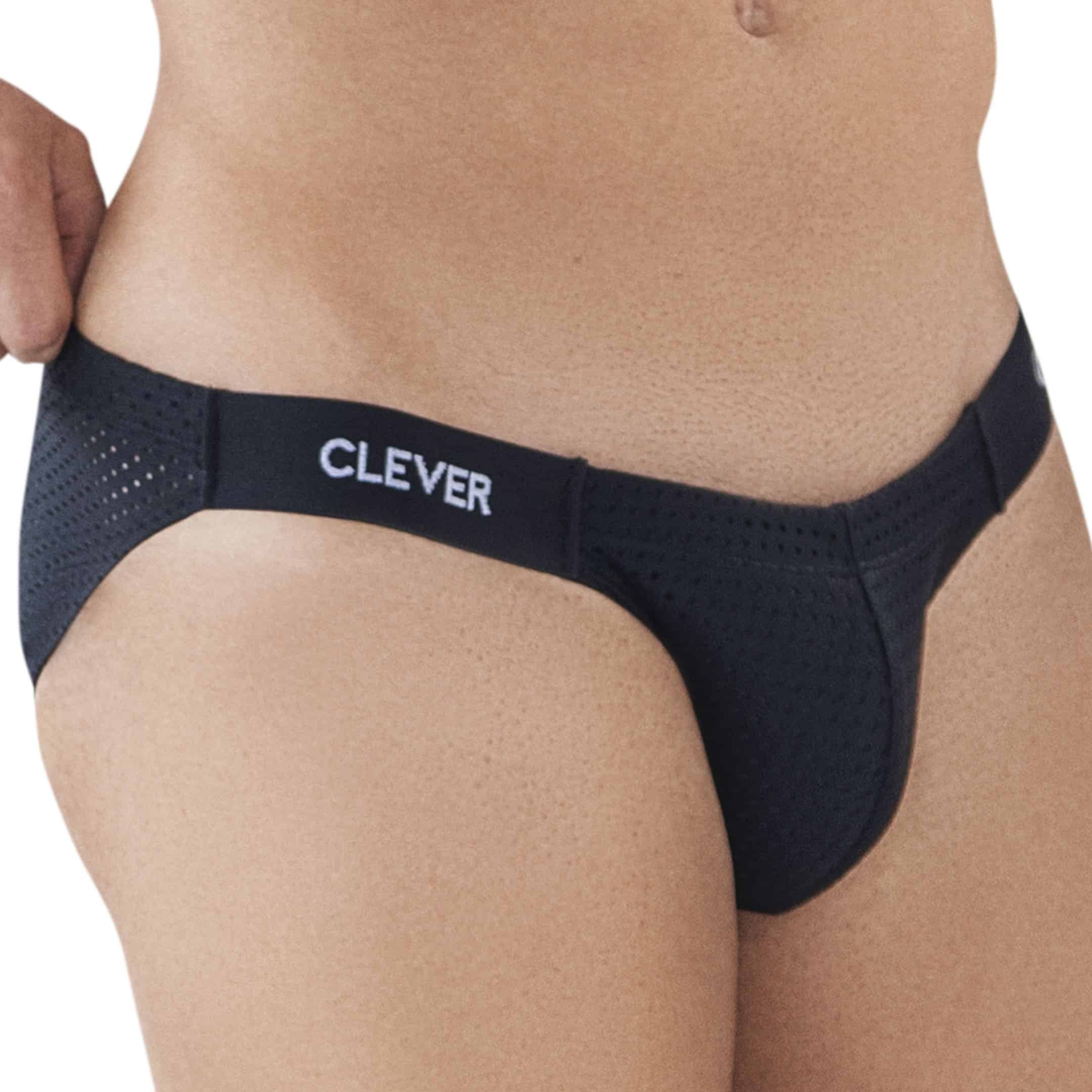 Clever Secrets Mesh Briefs - Black