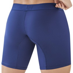 Boxer Long Classic Match Microfibre Bleu Marine Clever