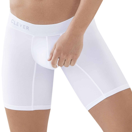Boxer Long Caribbean Coton Blanc Clever