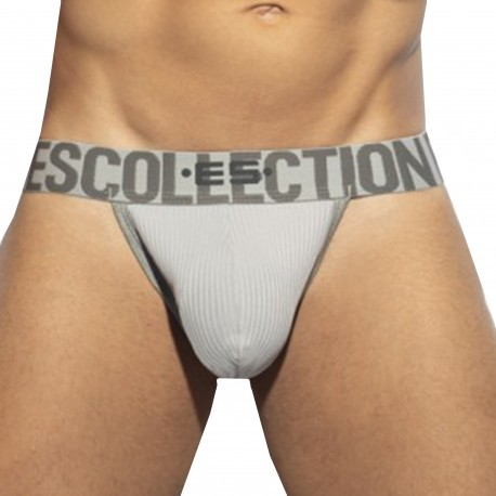ES Collection String Recycled Rib Band Gris Chiné