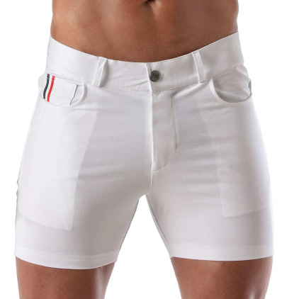 TOF Paris Bermuda Chino Patriot Blanc TOF Paris Bermuda Chino Patriot Blanc
