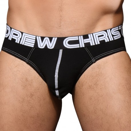 Andrew Christian Almost Naked Happy Briefs - Black