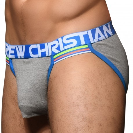Andrew Christian Slip Almost Naked Athletic Gris Chiné