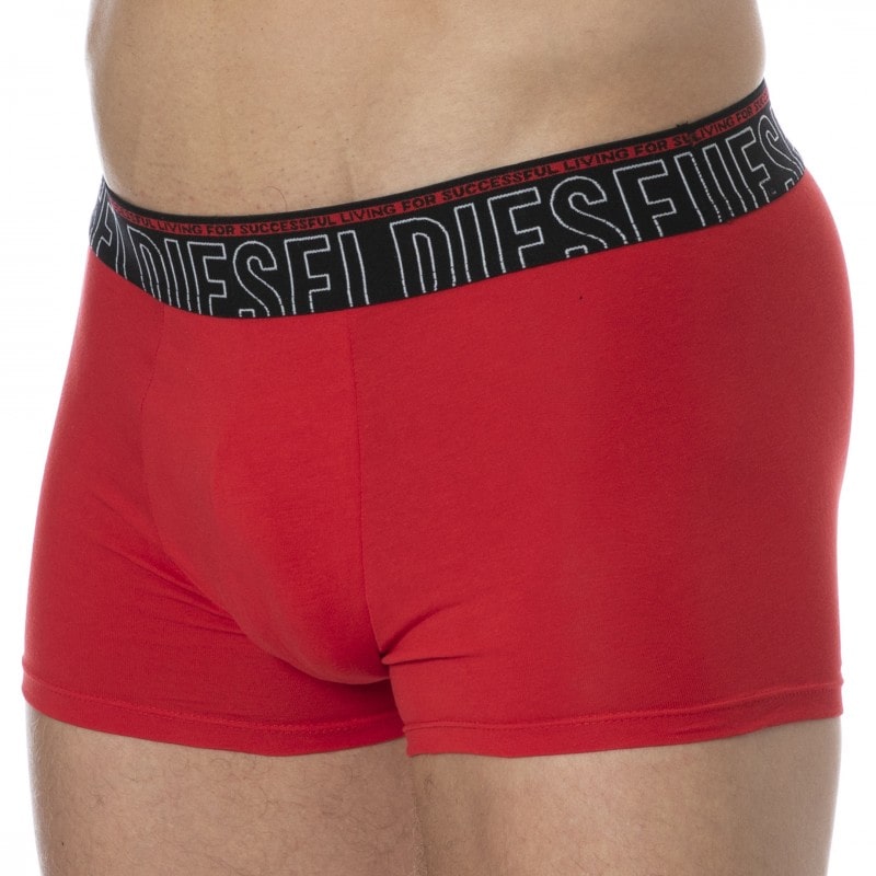Diesel For Successful Living Cotton Boxer Briefs - Red