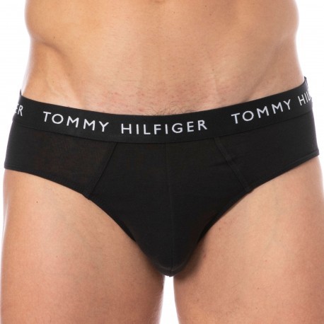 Tommy Hilfiger Lot de 3 Slips Essential Coton Noirs