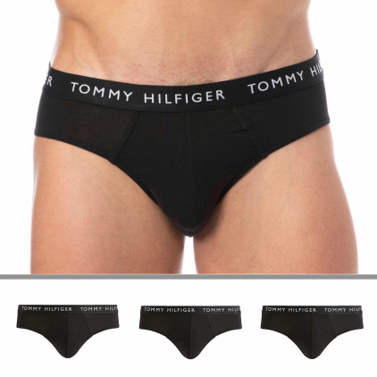 Tommy Hilfiger Lot de 3 Slips Essential Coton Noirs
