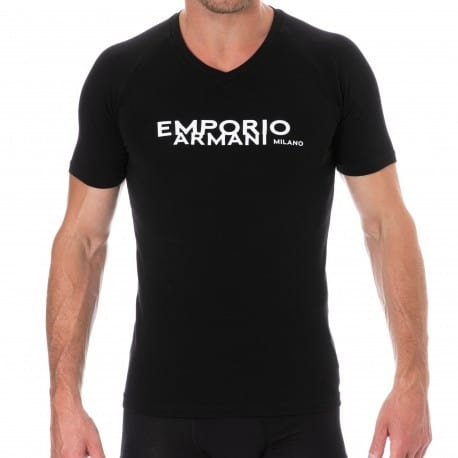 Emporio Armani T-Shirt On-Site Edition Coton Noir