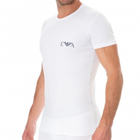 Emporio Armani T-Shirt Bold Monogram Coton Blanc