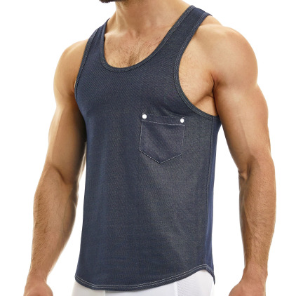 Modus Vivendi Débardeur Jeans Bleu Marine