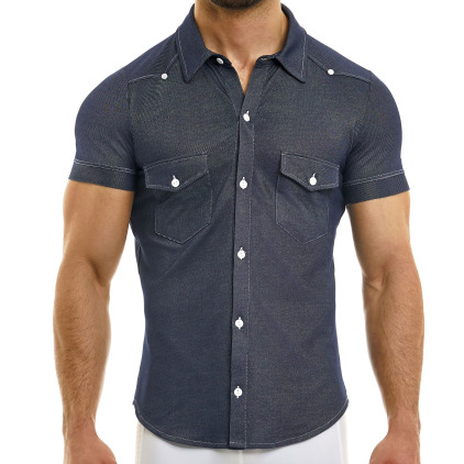 Modus Vivendi Chemisette Jeans Bleu Marine