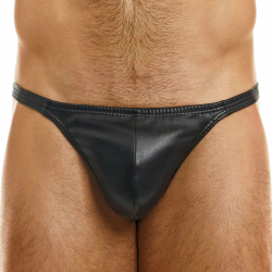 Modus Vivendi Leather Pleasure Thong - Black
