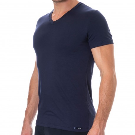 HOM T-Shirt Tencel Soft Bleu Marine