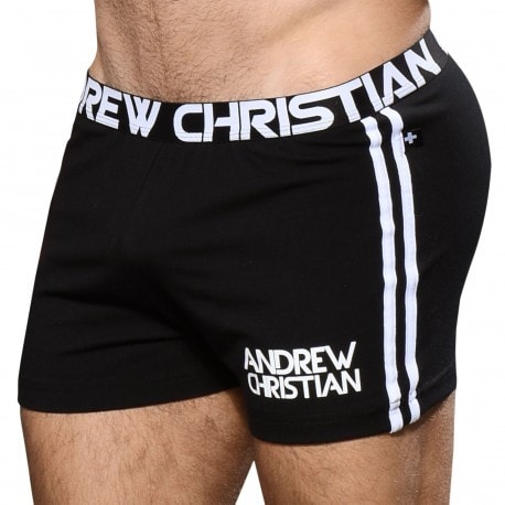 Andrew Christian Short Active Coton Noir