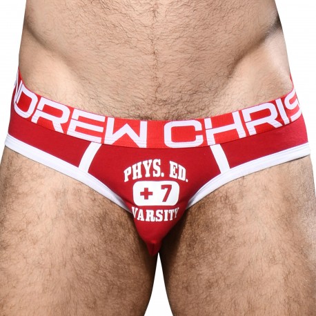 Andrew Christian Almost Naked Phys. Ed. Varsity Briefs - Red