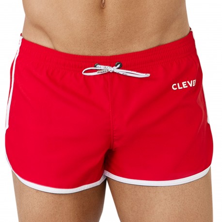 Clever Summer Swim Shorts - Red