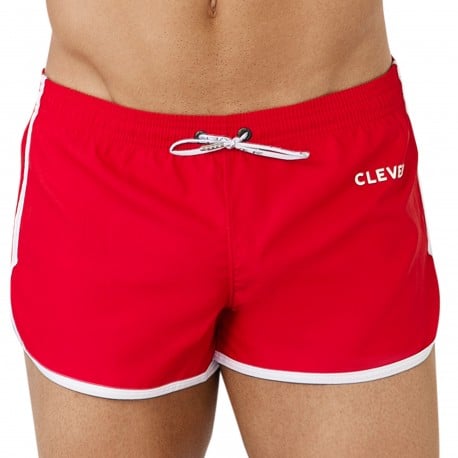 Clever Summer Swim Shorts - Red