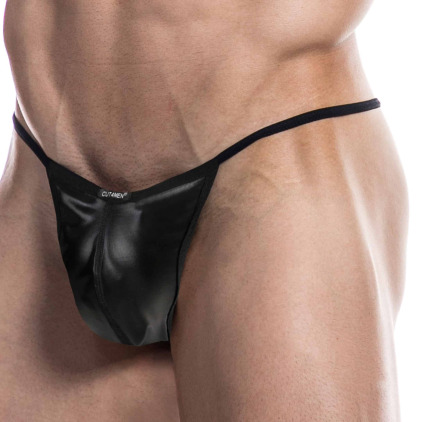 CUT4MEN String Ficelle Renaissance Simili Cuir Noir CUT4MEN String Ficelle Renaissance Simili Cuir Noir