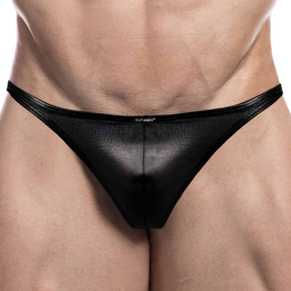 CUT4MEN Slip Brazilian Renaissance Simili Cuir Noir CUT4MEN Slip Brazilian Renaissance Simili Cuir Noir