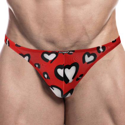 CUT4MEN Slip Brazilian Renaissance Cœurs CUT4MEN Slip Brazilian Renaissance Cœurs