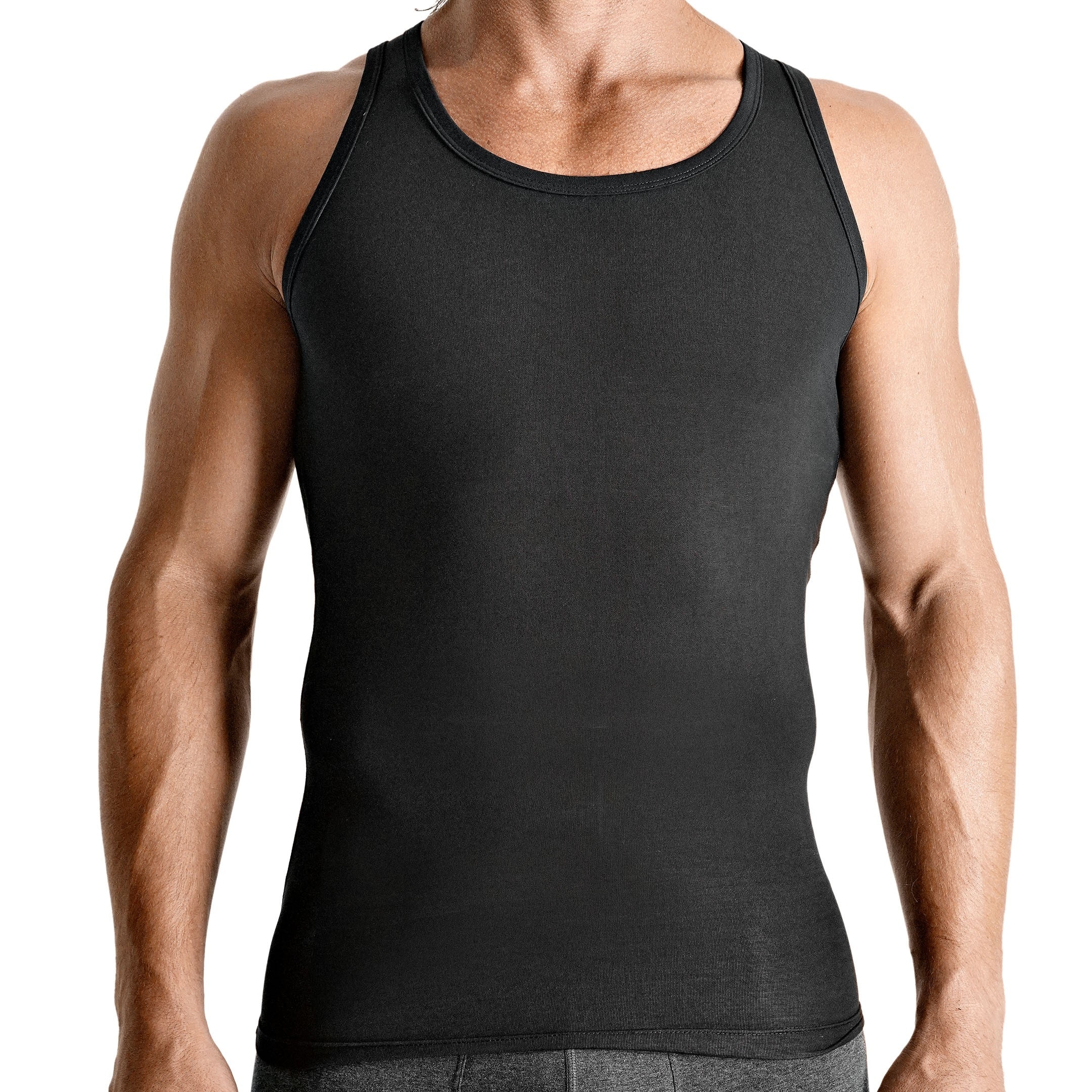 Rounderbum Men's Padded Muscle Shirt - Black