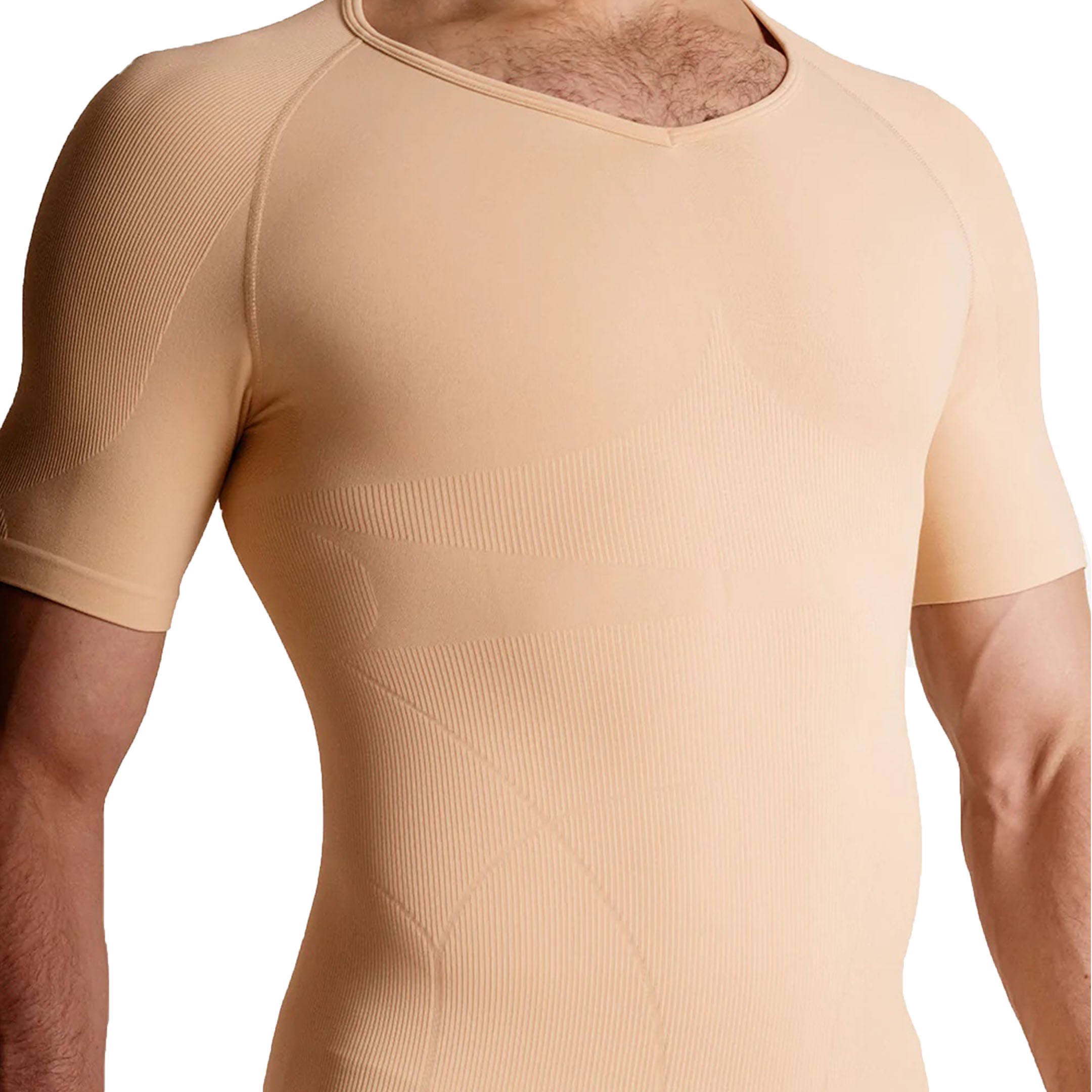 Fashion Men's Short Sleeves T-shirts V neck Tight Skin Compression