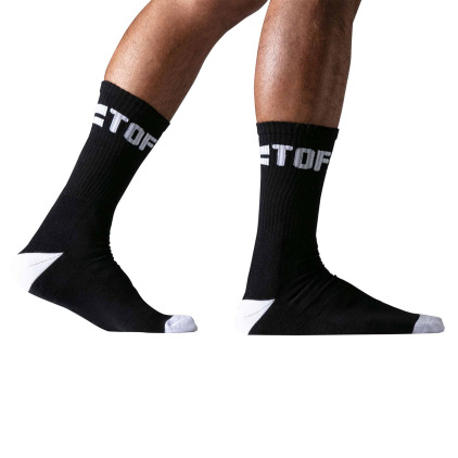 TOF Paris Chaussettes Sport - Noir - Blanc
