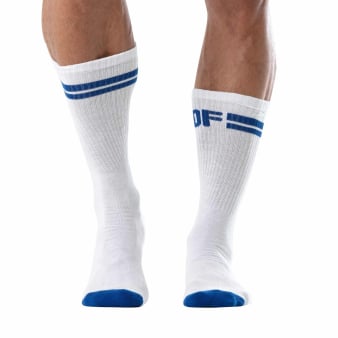 Chaussettes Sport Blanc - Bleu