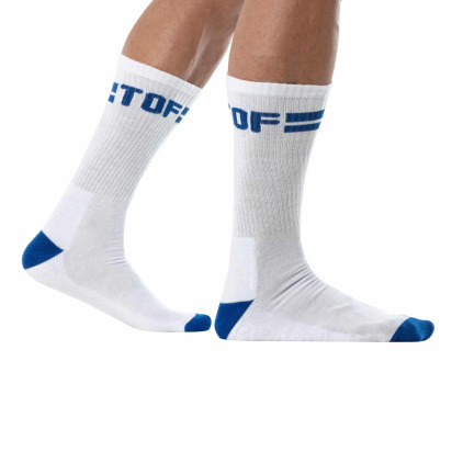 Chaussettes Sport Blanc - Bleu