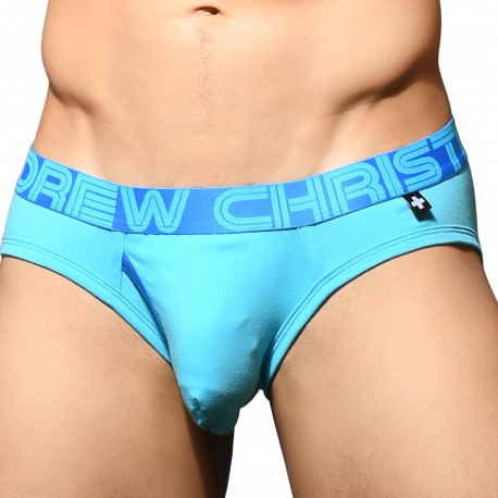 andrew christian slip almost naked fly tagless bleu turquoise
