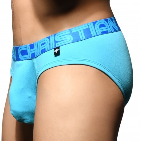 Andrew Christian Slip Almost Naked Fly Tagless Bleu Turquoise