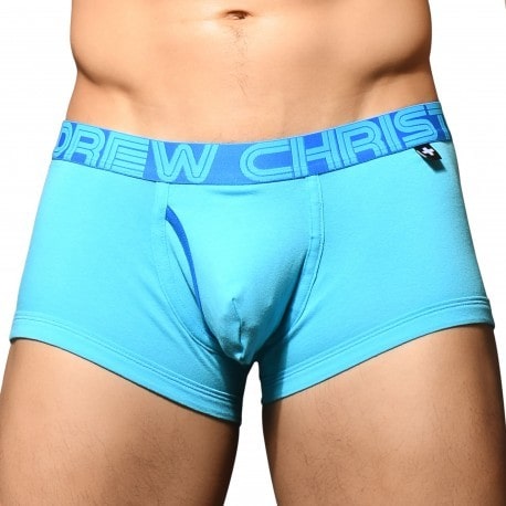 Andrew Christian Boxer Almost Naked Fly Tagless Bleu Turquoise