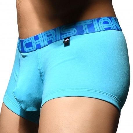Andrew Christian Boxer Almost Naked Fly Tagless Bleu Turquoise