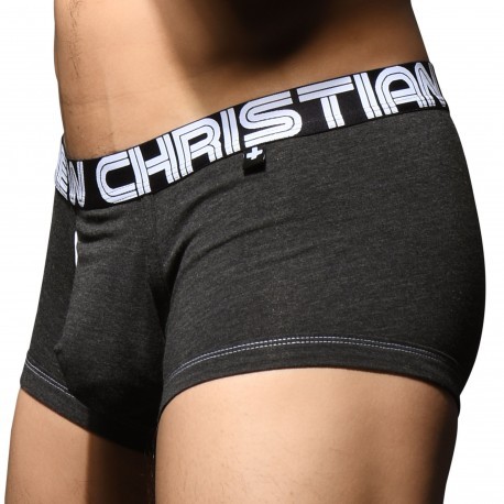 Andrew Christian Almost Naked Fly Tagless Boxer Briefs - Charcoal